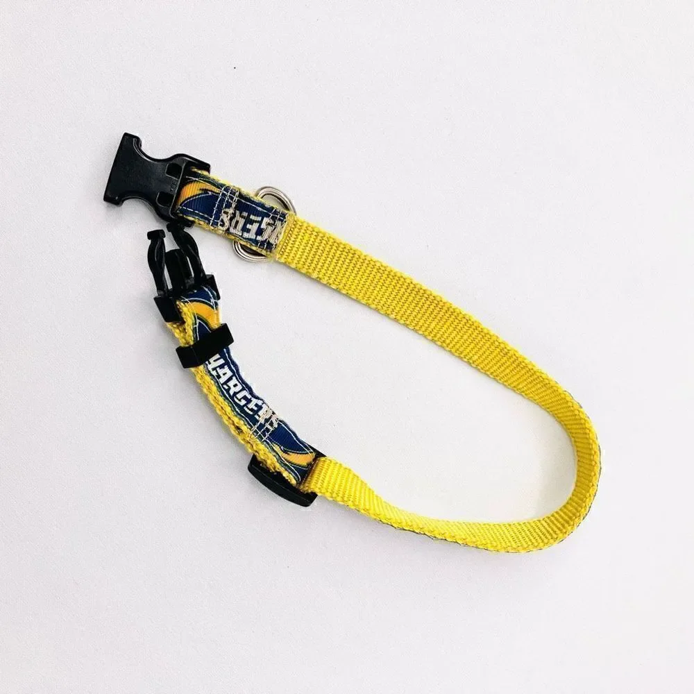 LA Chargers Dog Collar In Blue & Yellow